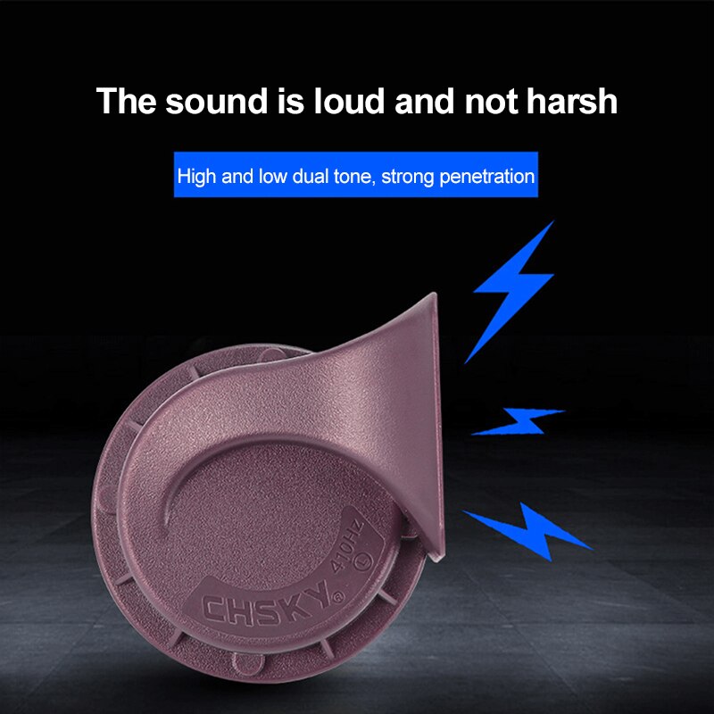 Universal Car Horn Loud Pressure Klaxon Speaker 12/24V Waterproof 120DB Snail Cry Air Horn Vespa Loudnes Auto Car Accessories