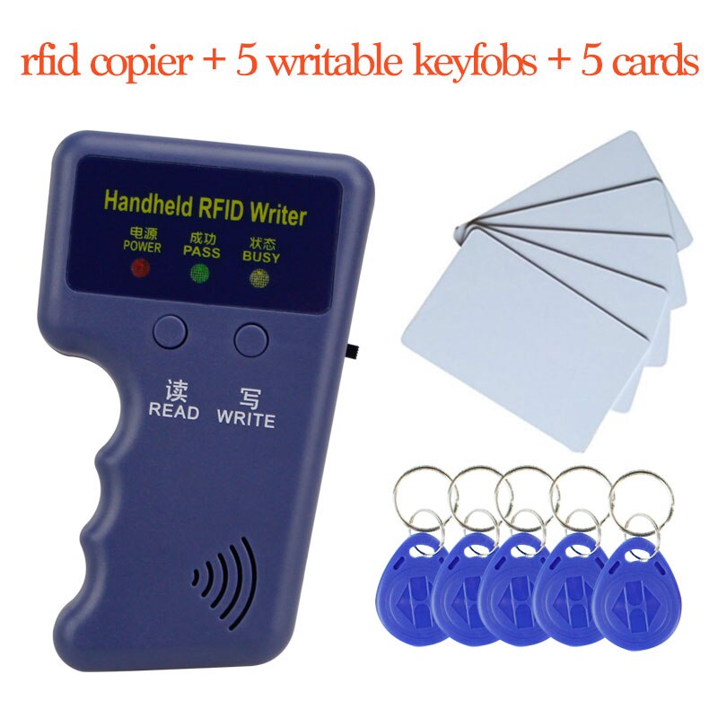 125 khz draagbare rfid-kaartkopieer-/lezer-/schrijver-duplicatorprogrammeur, ondersteuning voor  em4305/t5577 sleutelkaarten: Kopieerapparaat met sleutelkaart