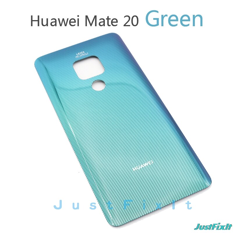For Huawei Mate 20 Battery Cover Replacement Original Battery Cover Back Glass Panel Rear Door Housing Case: Green For Mate 20