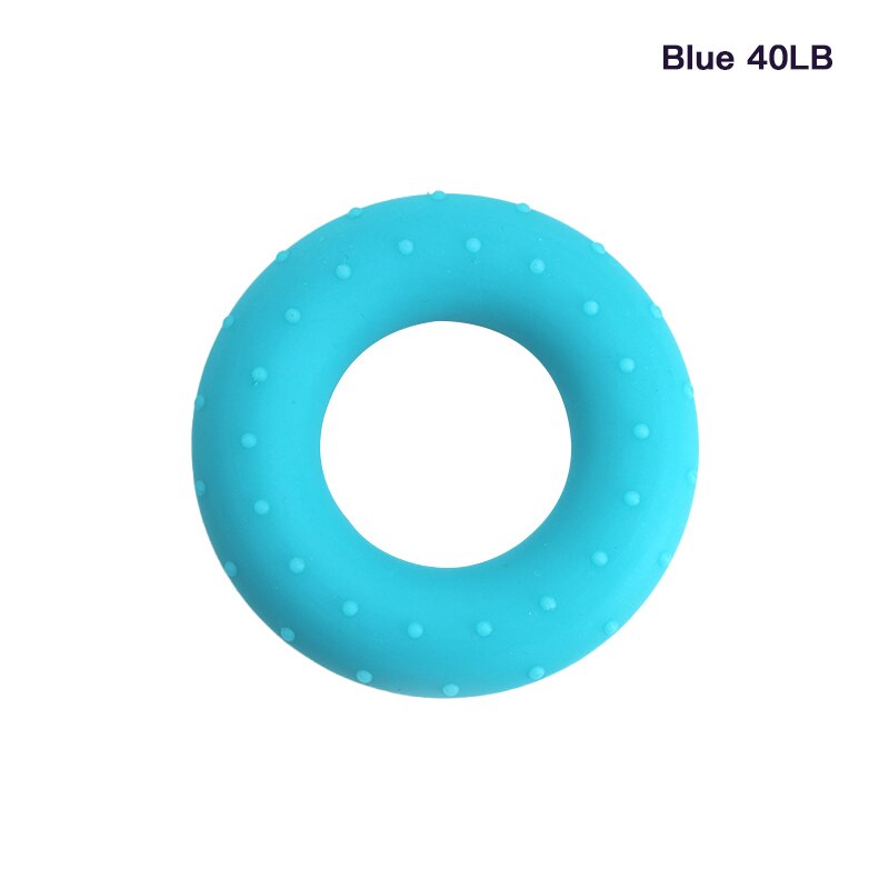 1 pieza de agarre de mano de dedo 20LB-60LB silicona fuerza Trainer Ring Gripper expender dedo entrenamiento Fitness entrenamiento Power Hand Grips: Blue 40LB
