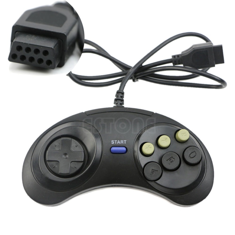 6 Button Wired Pad Gamepad Controller Voor Mega Drive Megadrive Sega Md Genesis