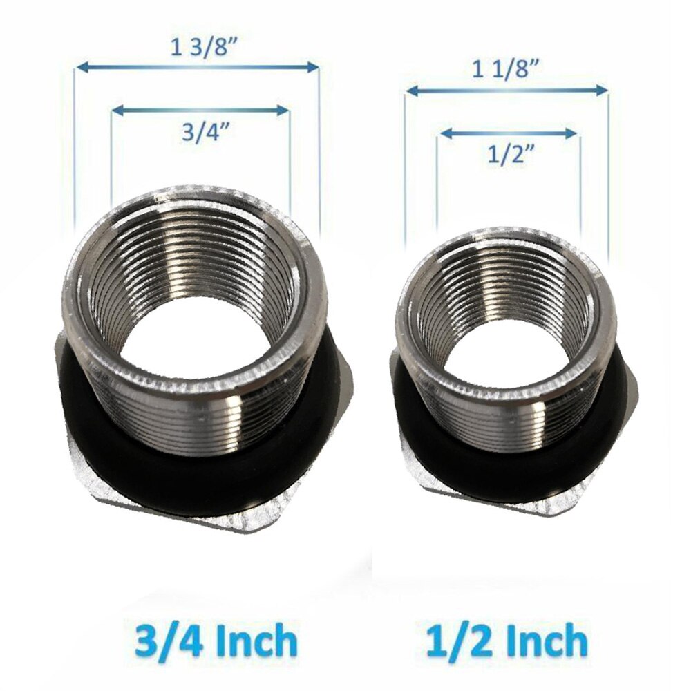 Homebrew øl 304 rustfritt stål sveisfritt skottankmontering 1/2 " , 3/4 " til rengjøringe-bruk skiftenøkkel
