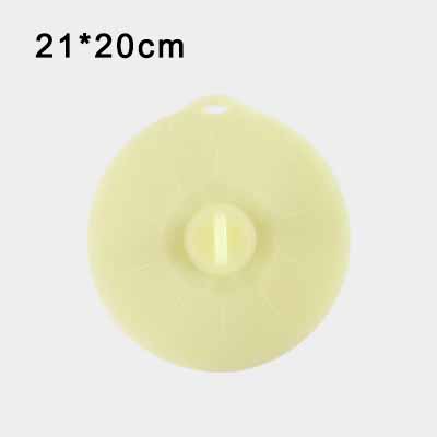 Spill Stopper Lid Cover Silicone Boil Over Safeguard Anti Spiill Cover Cooking Kitchen Tool Boil Over Spill Stopper Pot Pan Lid: B-Yellow