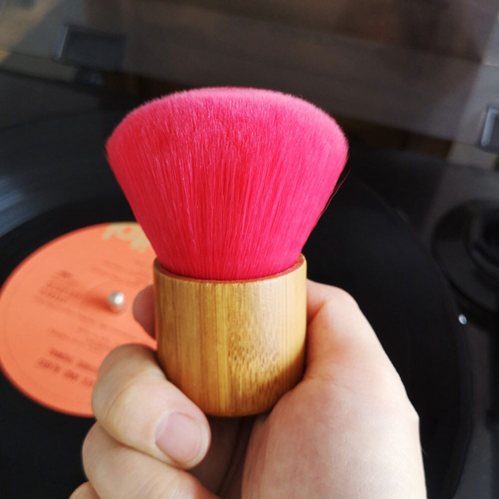 Cd Album Stof Verwijderen Draaitafel Handheld Draagbare Lp Vinyl Record Onderhoud Tool Borstel Mini Anti Statische Bamboe Handvat