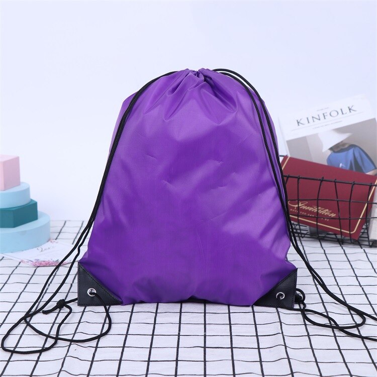 2022 Draagbare Sporttas Dikker Trekkoord Riem Riding Backpack Gym Koord Schoenen Bag Kleding Rugzakken Waterdicht: Purple