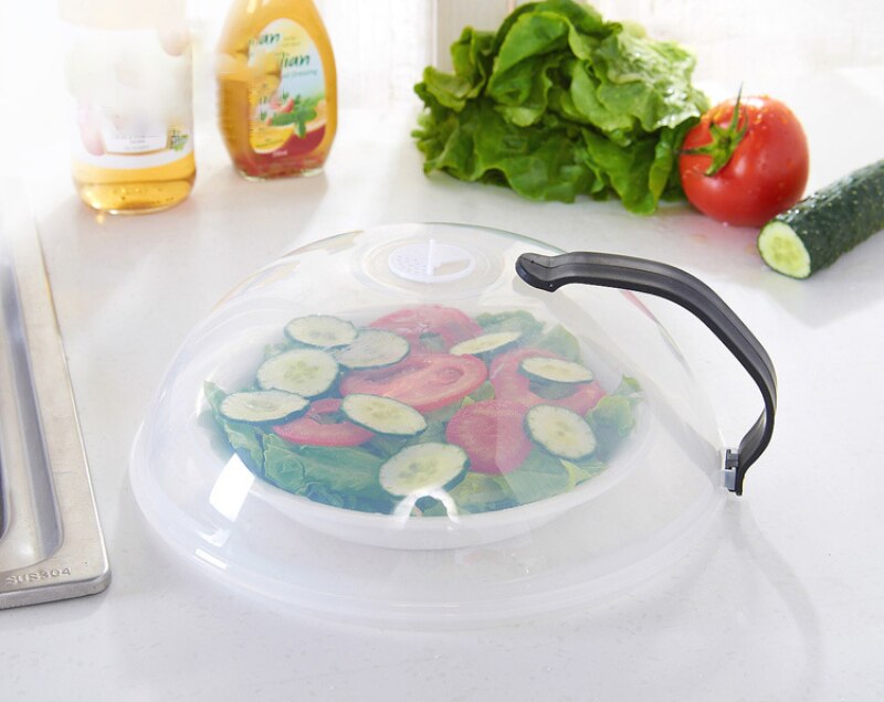 Fresh-Keeping Lids Transparent PP Food Plastic Round Cake Bread Cover Can Used For Microwave Oven Refrigerator Anti Splash Oil