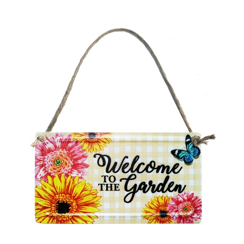 Welcome Butterflies Porch Board