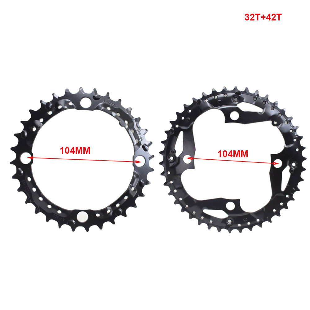 22T 32T 42T 44T Fietsketting Wiel Mtb Chain Wiel Fiets Mtb Fiets Sprocketwheel Kettingblad Voor crankstel M590 M430 Vouwfiets: 32T-42T