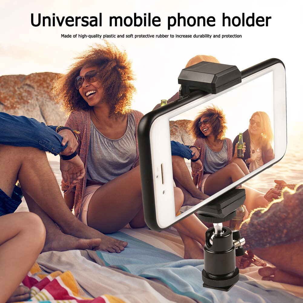 Universal Smartphone Camera Tripod Adapter Cell Phone Holder Mount with Shoe Ball Head for iPhone Android Mobile Phone