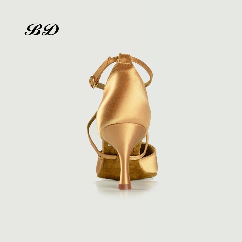 TOP BD Modern Dance Shoes Female Adult Soft Bottom GB Waltz Two truncations Women's Shoe Non-slip Real Leather Sole 103 FREE BAG