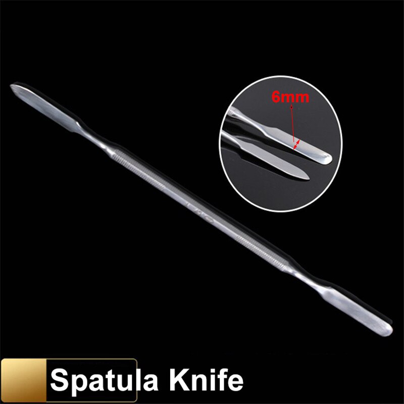 1pc dental spatel blandningskniv vax carver rostfritt stål dubbeländad komposit harts fyllning instrument vax skopa skulptering
