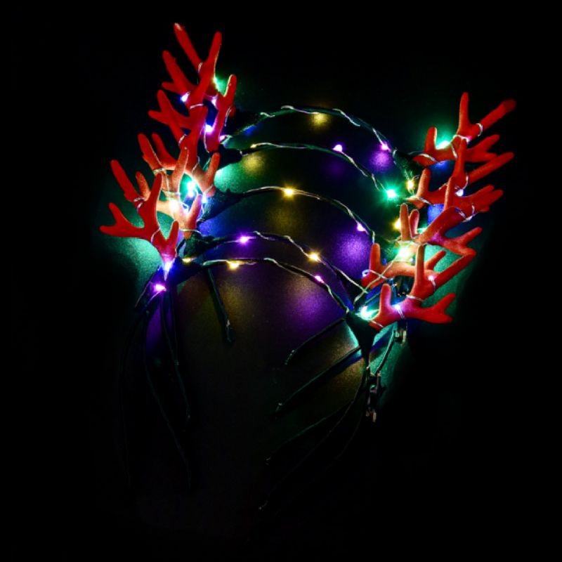 LED Flashing Lights up Glow Sticks Party Xmas Santa Claus Snowman Tree DXAD