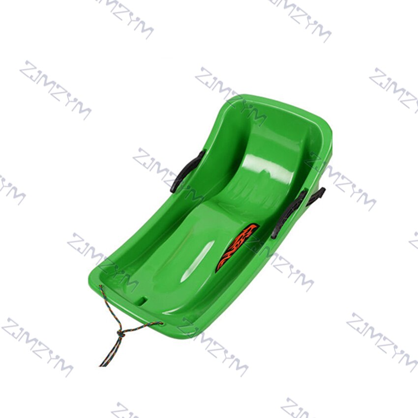 JK1225P High Backrest Thickened Antiskid Snowboarding Adults Sand Grass Skiing Board Outdoor HDPE Sleigh Children's Snowboard: Green