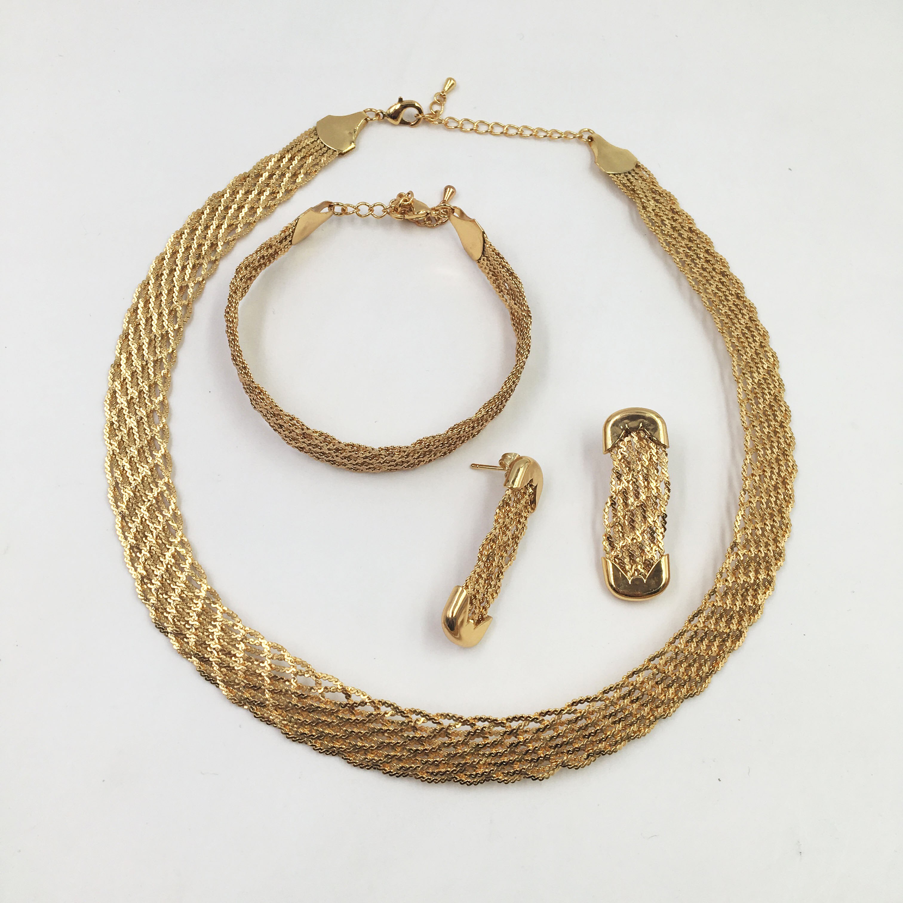 Dubai guld halskæde øreringe samling nigeria bryllup afrikansk perlesmykker samling italienske kvinders smykker sæt