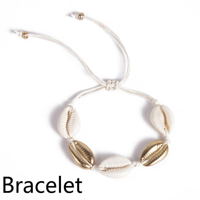 Simple and Stylish Bohemian Shell Necklace And Bracelet Decorate Jewelry Suitable for Everyday Best: 05