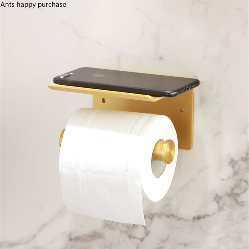 Servilletero colgante de pared de latón estante de almacenamiento de pared de Metal, portarrollos de papel, estante de almacenamiento decorativo para el hogar, estante de almacenamiento de toalla de papel