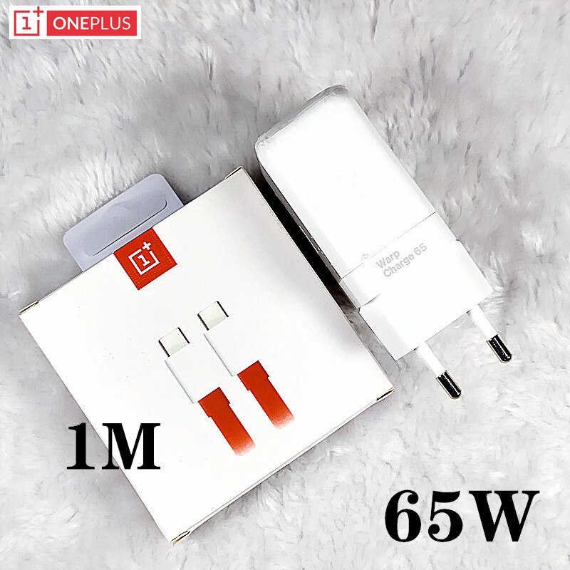 Oneplus 65w warp charger schnellladegerät eu/us adapter typ-c auf typ-c kabel für oneplus 9 pro 9r 8t 8 pro: Eu-box 1m kabel