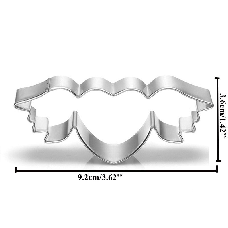 Hart Metalen Cookie Cutter Angel Wing Valentine Cake Decorating Tool Party Patisserie Gateau Liefde Biscuit Mold Gebak Bakvormen: 1