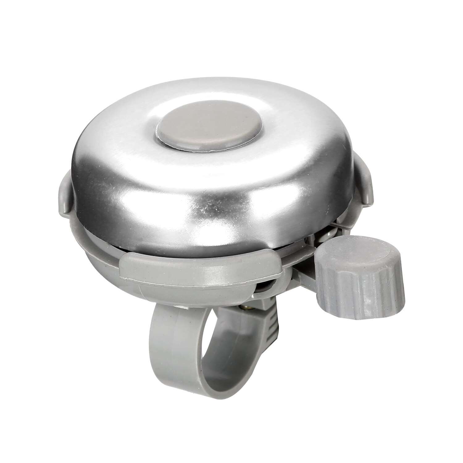 Manillar y timbre de aleación de aluminio para bicicleta, 6 colores, Mini alarma para seguridad en exteriores: Silver