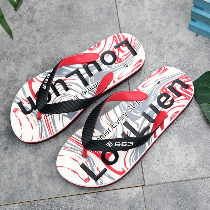Komfortabel stil fottøy utendørs sommer strand casual flat flip flops menn
