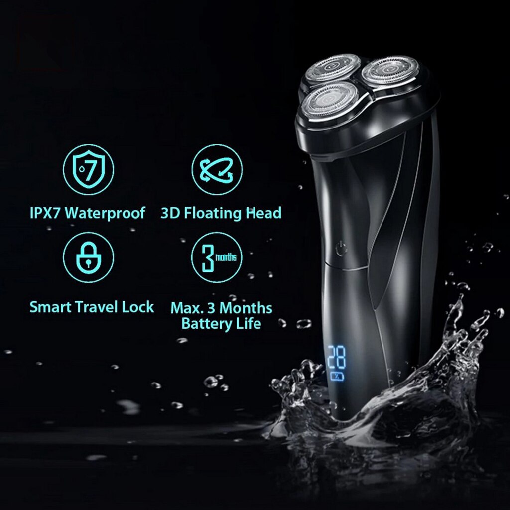 Enchen Male Face Shaver Flex Razor 3D Electric Shaver Men Washable USB Rechargeable Shaving Beard Machine Barbeador