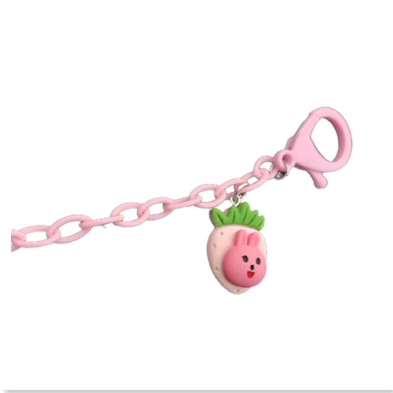 Kleur Plastic Dier Fruit Ketting Glazen Keten Lanyard Anti-Verloren Acryl Ketting Voor Kinderen: CM no box