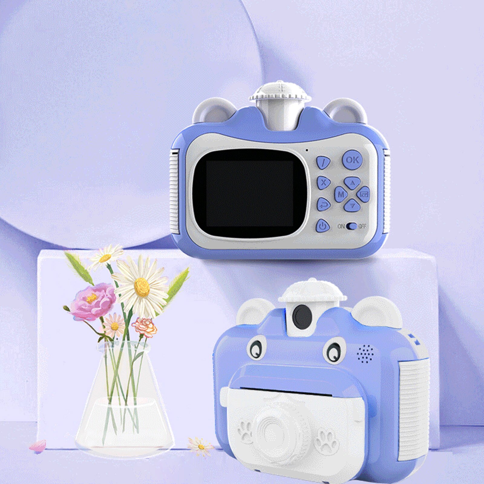 Kinderen Instant Print Camera Draaibare Lens 1080P Hd Kids Camera Speelgoed Met Thermisch Fotopapier Mini Camera Kids