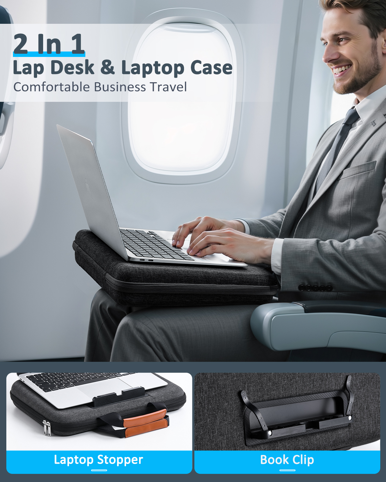 Funda Maletín EARY para Portátil 13.3-16.2" MacBook Pro/Air - Maletín Duradero de Poliéster