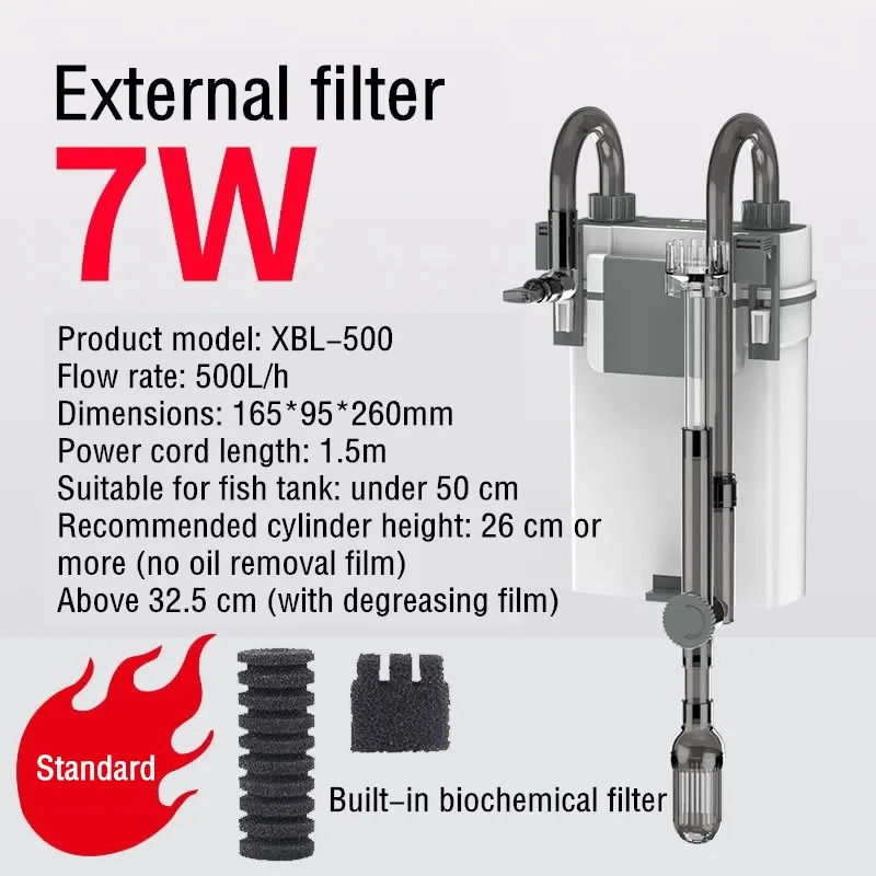 Aquarium Wasserfall Filter Aquarium Externe Wasserpumpe Zauberstab-montiert Kleine Zirkulation Filter Elektrische Entfernen Öl Film Kanister: Grün