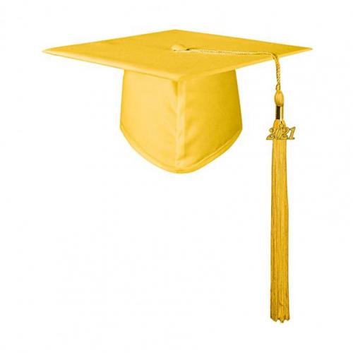 Afstuderen Hoed Unisex Decoratieve Polyester Volwassen Afstuderen Kwastje Cap Voor Bachelor: YELLOW