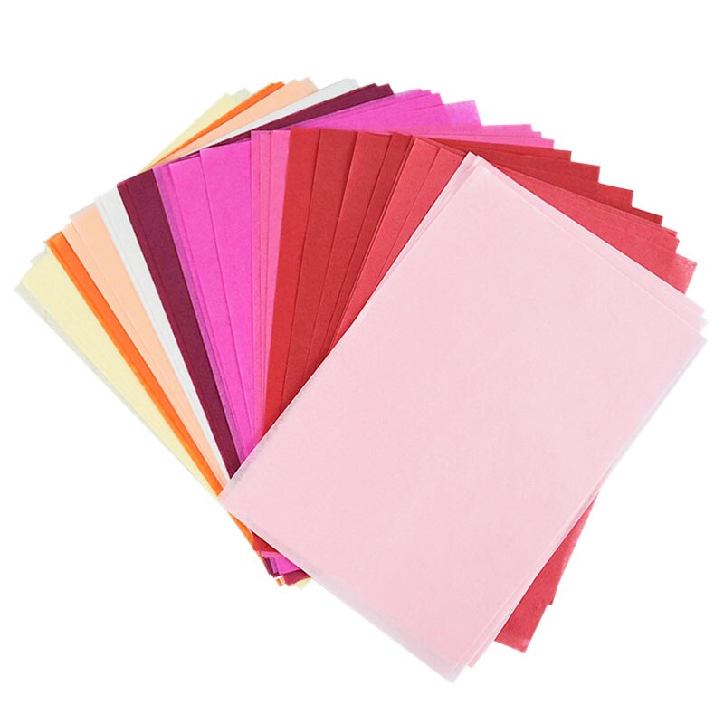 66/100pcs 14*21cm A5 Tissue Paper Copying Drawing Sheet DIY Scrapbook Craft Fruit Flower Packaging Bookmark Handmade Papers