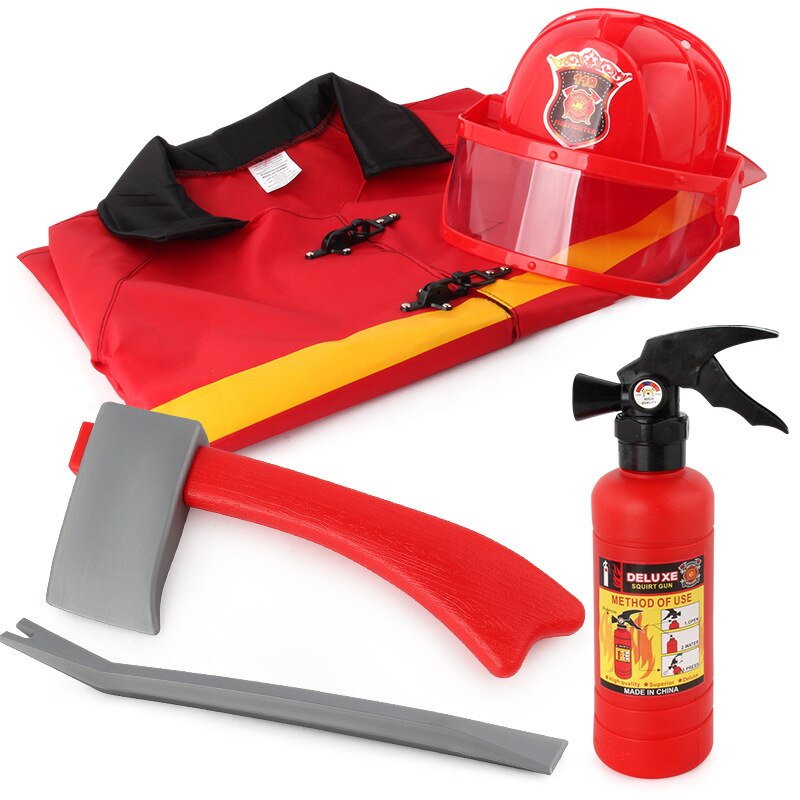 Kids Brandweerman Brandweerman Cosplay Speelgoed Fire Chief Rollenspel Costume Dress-Up Kinderen Pretend Play Speelgoed Vechten Gereedschap Speelgoed set