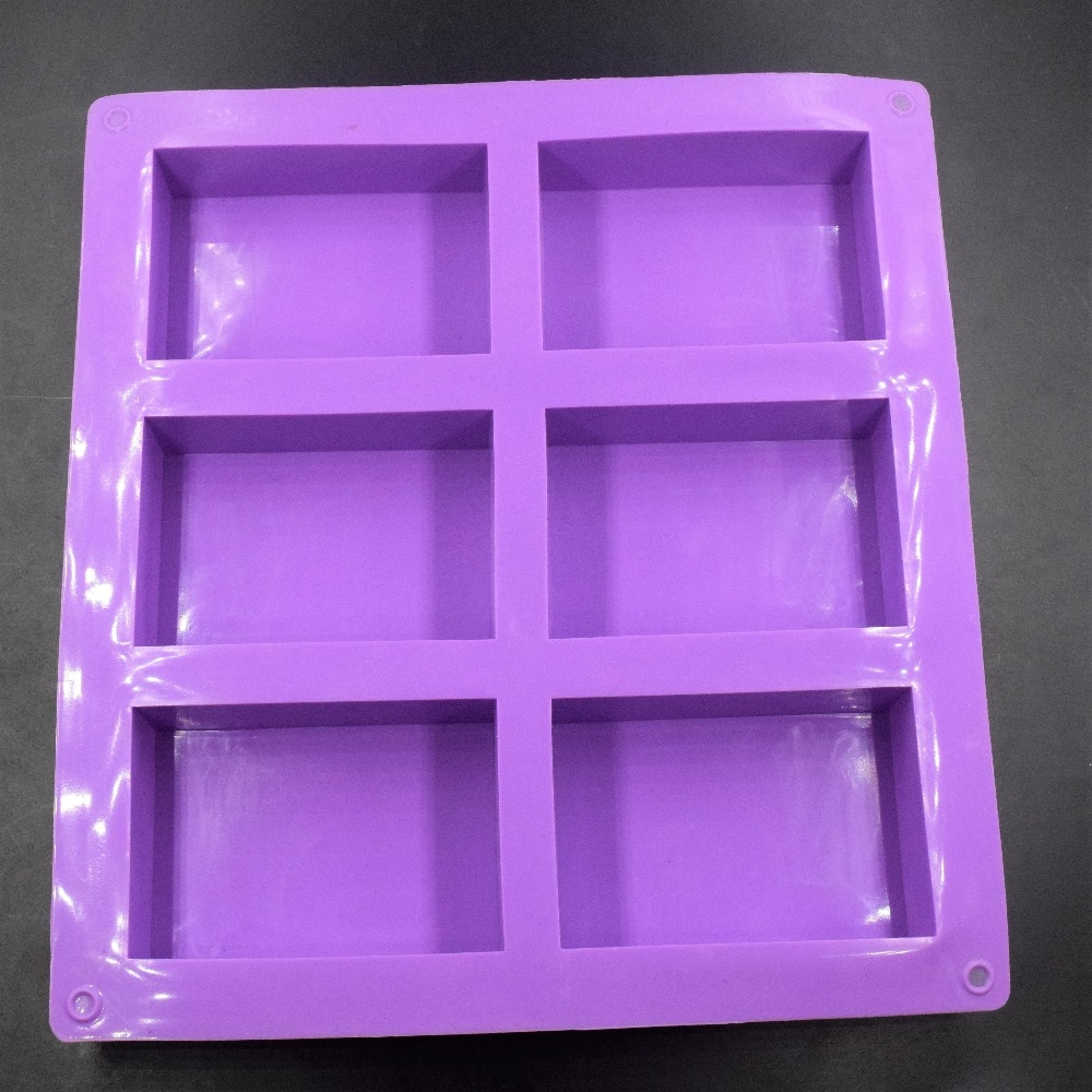 6 Cavity Rechthoek Silicone Zeep Mold Bar Bakken Mold Silicone Mould Lade Zelfgemaakte Voedsel Craft Craft Zeep Maken