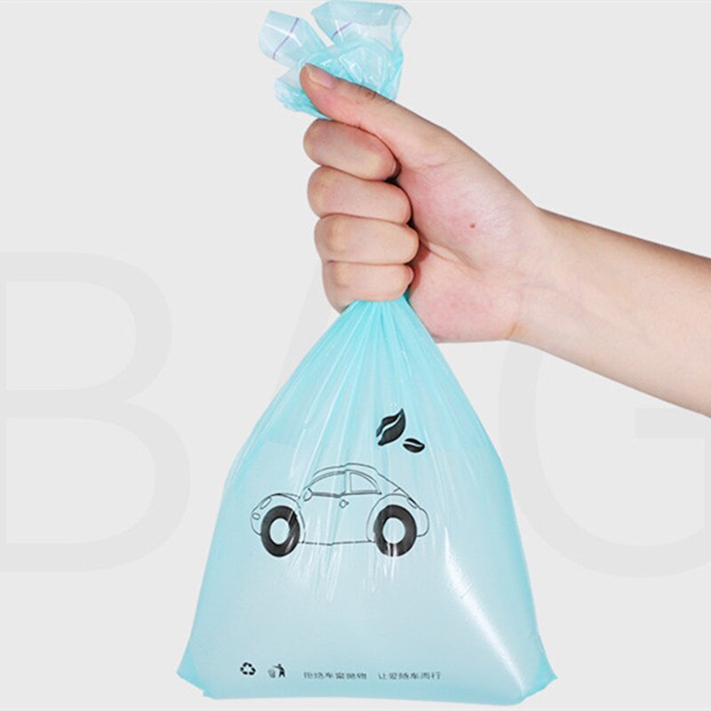 50pcs Car Trash bag Disposable Self-Adhesive Car Biodegradable Trash Garbage Storage Bag Vomit Bags Car Trash bin Rubbish Holder