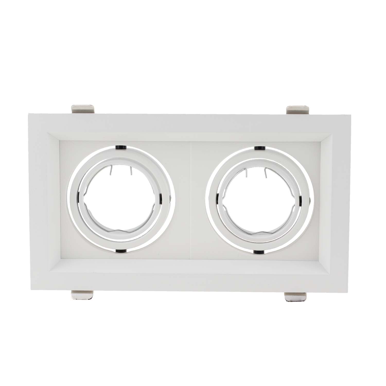 LED 6W Eyeball Casing MR16 Bulb Frame Downlight GU10 Ceiling Down Light Lampu Siling Square Black White Fixture: Yellow