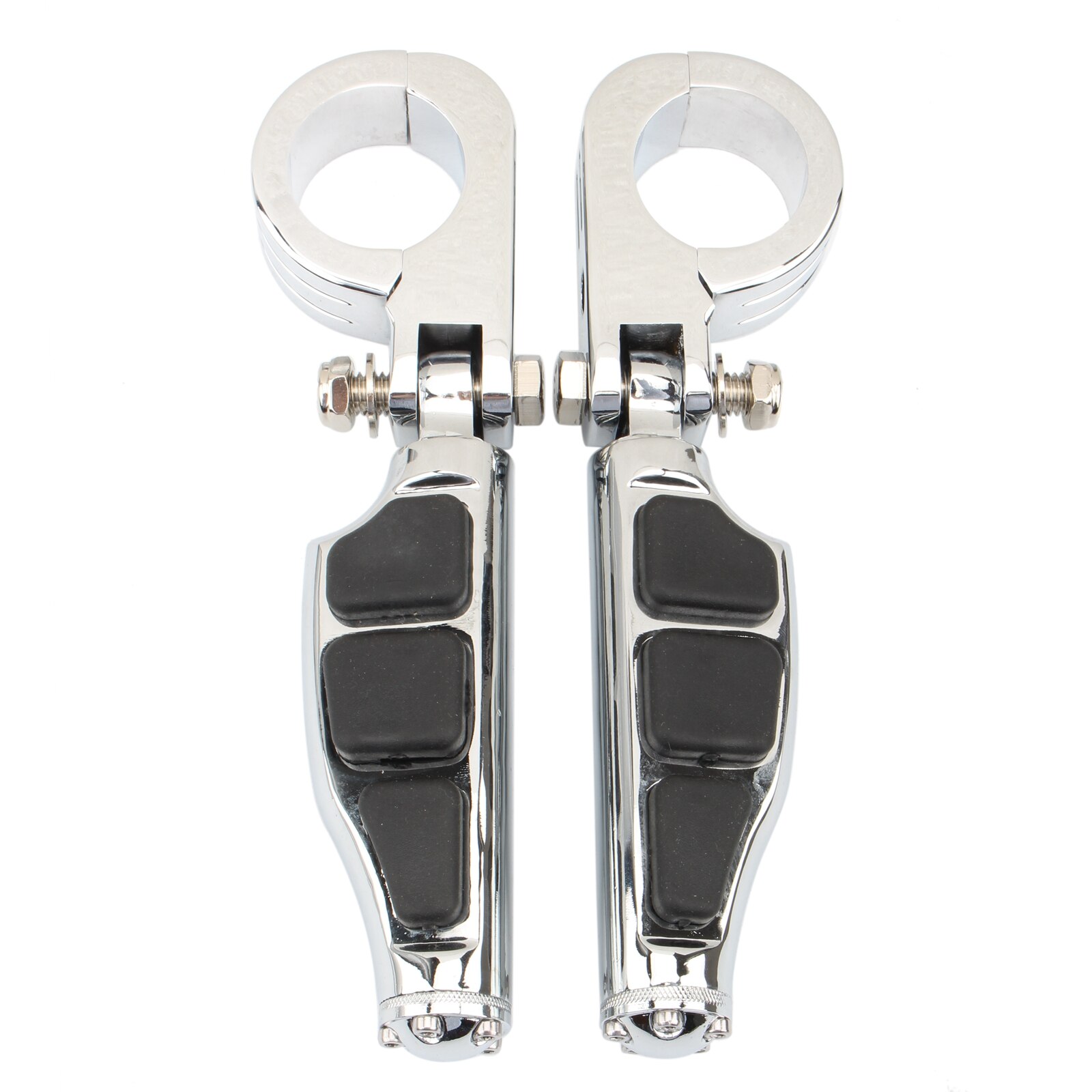 32MM Highway Foot Pegs Engine Guard Crash Bar w/Clamp Mount For Harley Honda Kawasaki Cafe Racer Touring Motorcycle Chrome: 32mm E