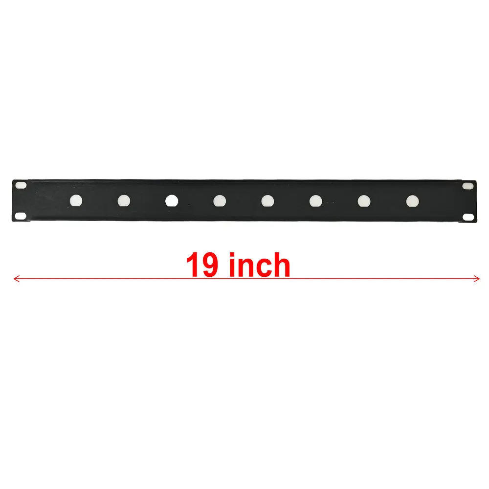 19" Rack Mount Kit 1U Front Panel 8 Hole Ports W/ 8 BNC 20"Cables and 8 Adapters
