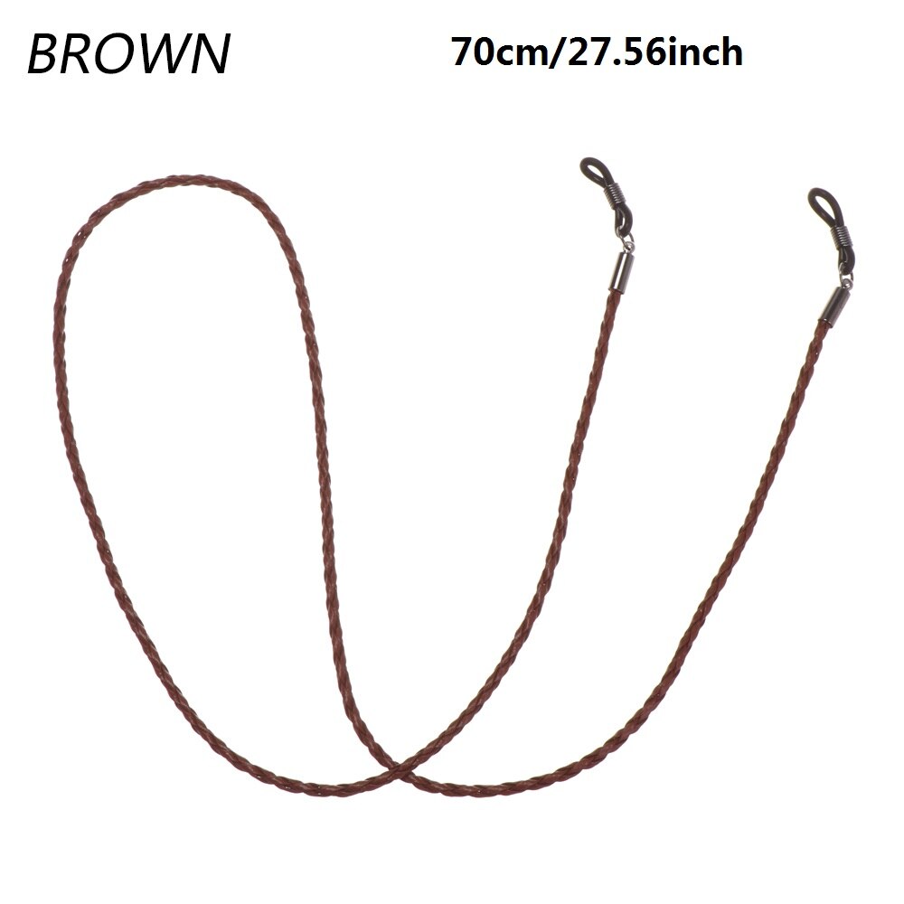 1pc kvinder mænd akryl perler briller kædeforlænger ansigtsmaske snore briller briller strop snor holder hals anti-tabt tilbehør: 70 cm - brune