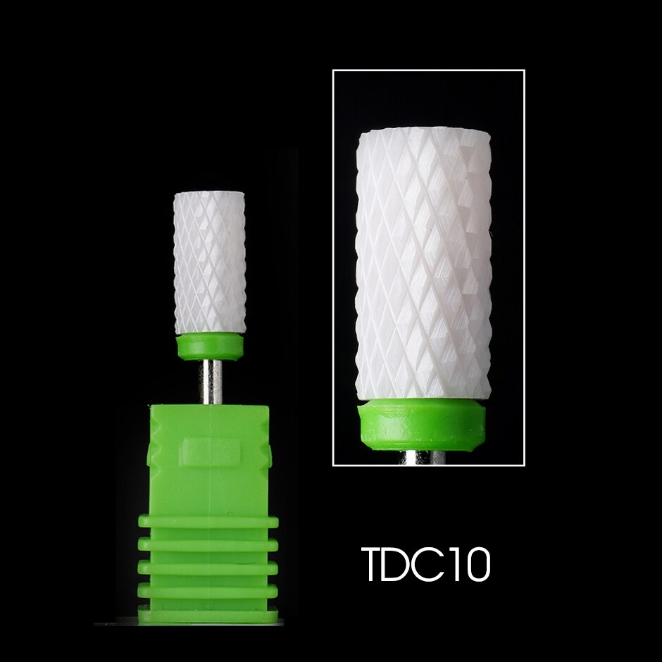 1pc Keramik Bohrer Nagel Fräsen Cutter Für Manikübetreffend Maschine einstellen Entfernen Pedikübetreffend Nagel Fräser Gerät Zubehör CHTDC1-18: TDC10