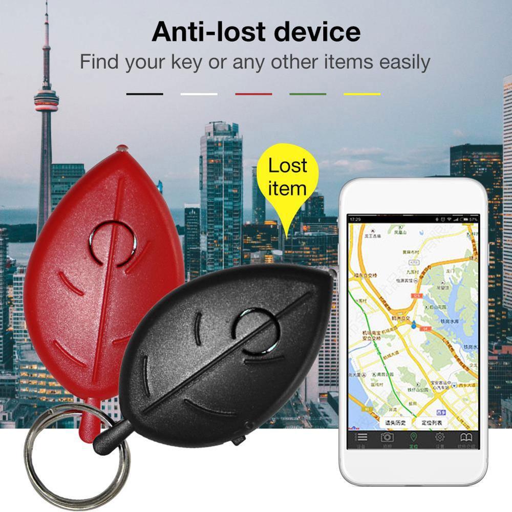 Mini Key Finder Ring Voice Control Anti Lost Leaf Whistle Key Finder Flashing Beeping Remote Kids Bag Wallet Locator Child