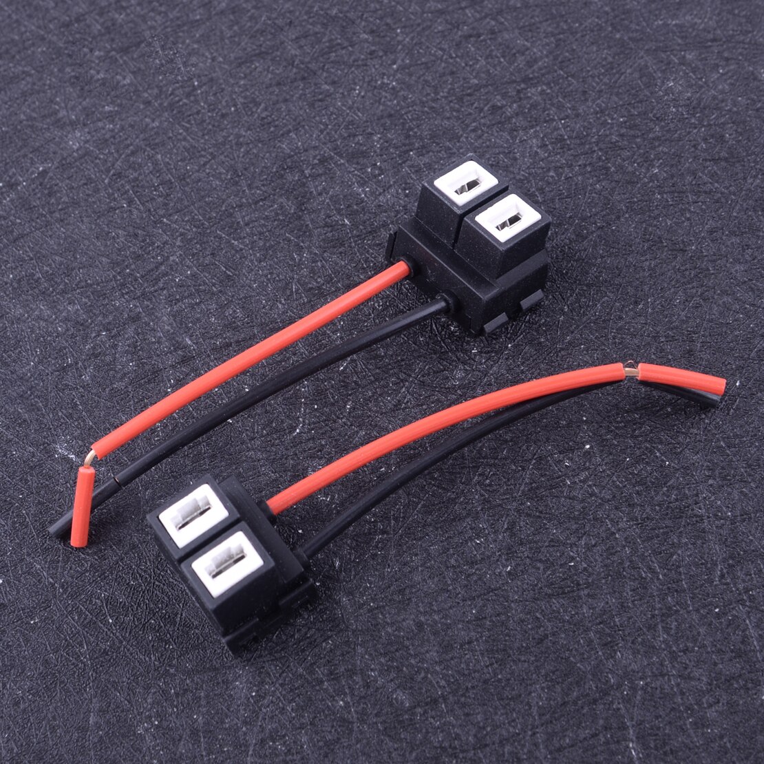 DWCX 2pcs H7 Headlight Fog Light Ceramic Wiring Harness With Pre-wired Sockets Bulb Holder Adapter Connector