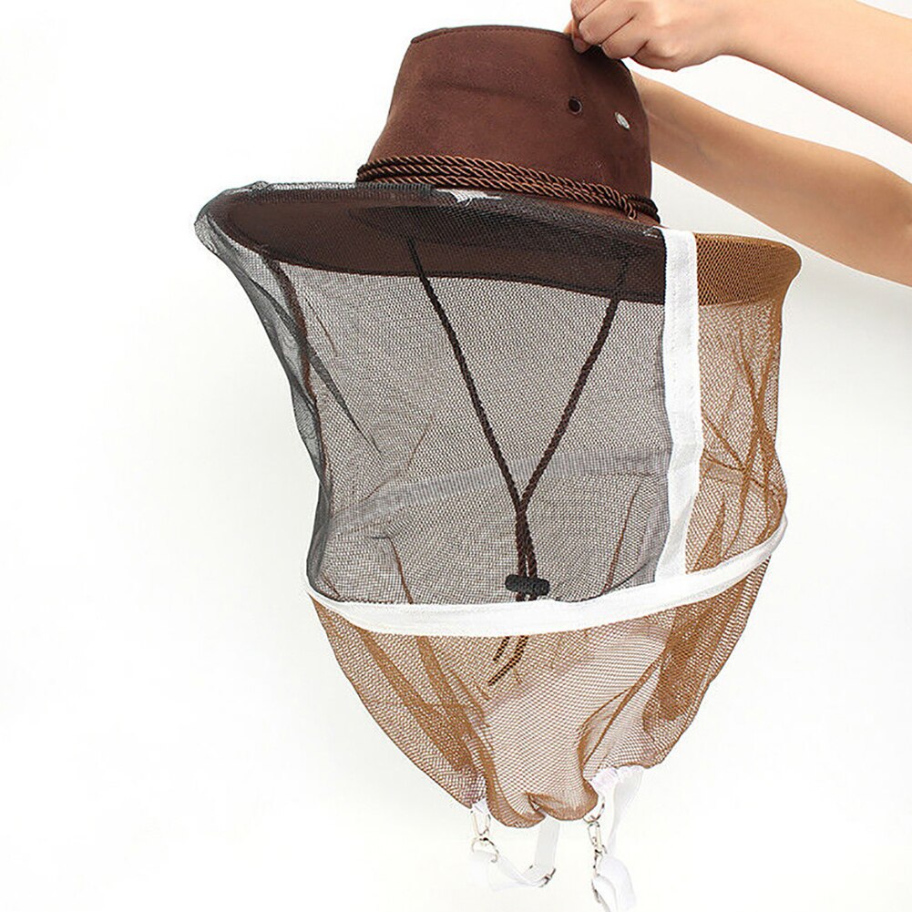 Anti-bijen gezichtsmasker hoed imker vliegen insecten net mesh beschermer cowboypet