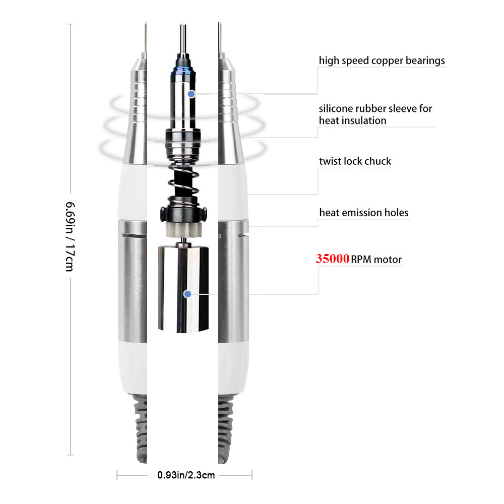 35000/20000RPM macchina per Manicure trapano per unghie fresa per Manicure accessori per Pedicure strumento per Nail Art punta per trapano per unghie