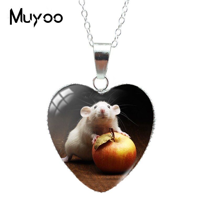 Cute Pets Animal Mouse Funny Hamster in the Bag Heart Pendant Necklace Jewelry for Kids HZ3: 9