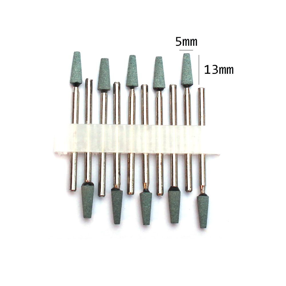 10pc Nail Drill Bits Set Ceramic Stone Manicure Drills Milling Cutters Cuticle Remover Files Electric Burr Tools: Chocolate