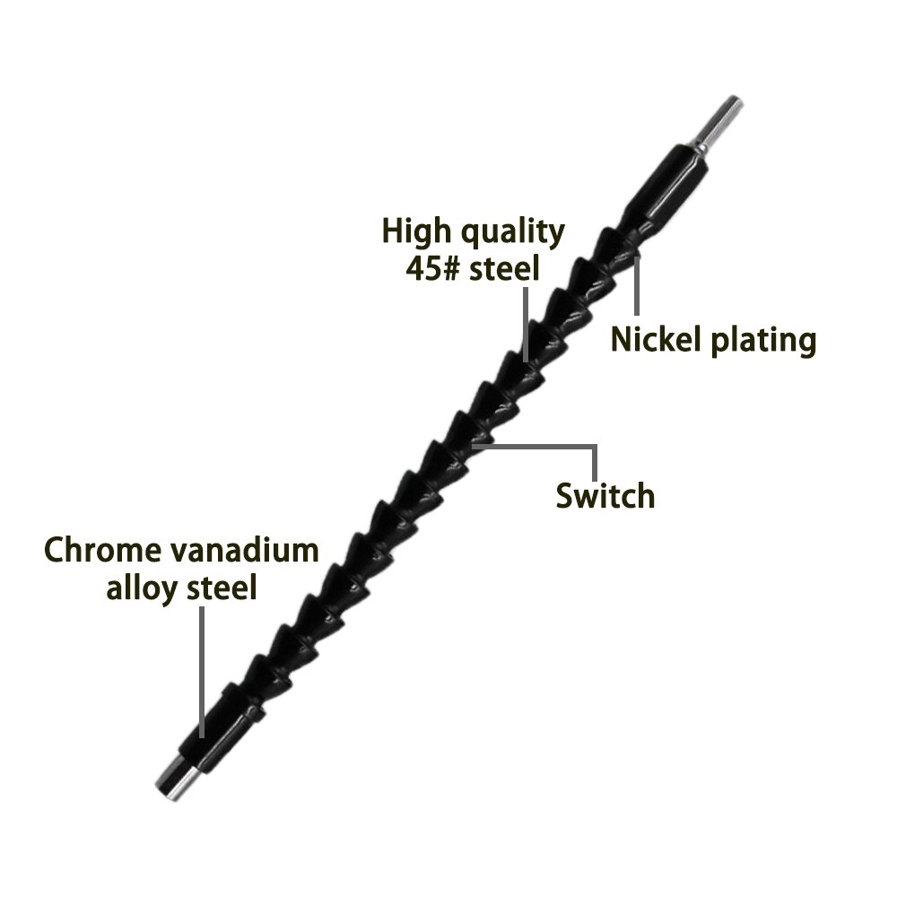 Flexible Shaft Drill Bit Extension Holder Link for Electronic Drill Hex Screwdriver Soft Shafts Driver Extend Rod Impact Tool