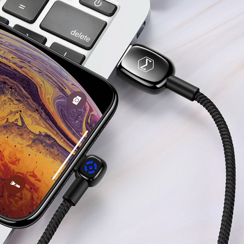 MCDODO Auto Trennen LED Licht Für iPhone Ladegerät Kabel USB Kabel Schnelle Lade Datenkabel Für iPhone XR XS Max 8 7 Plus