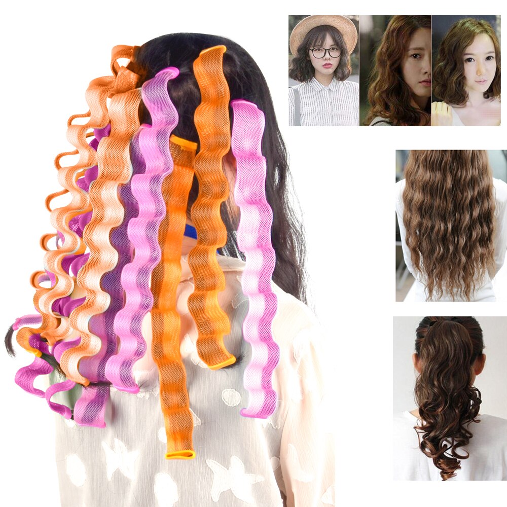 Harmless Soft Hair Curlers Heatless DIY Magic Wave Curls Rollers Hair Accessories Curling Perm Bar Without Heat For Hair Tools