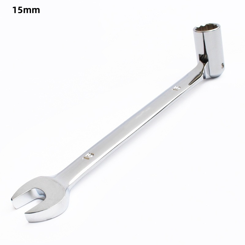 Herramienta de llave de tubo giratoria de doble extremo, juego de enchufes de actividad, herramientas, llave de tubo Flexible de cabeza giratoria métrica, herramienta de acero CRV: Naranja