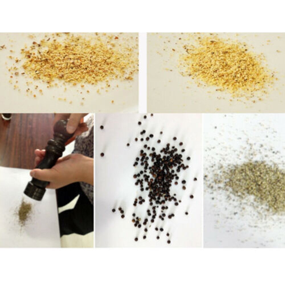 Black Manual Spice Grinder Wooden Salt Pepper Grinder Mill Home Kitchen Tools Kitchen Supplies Wood Pepper Grinder